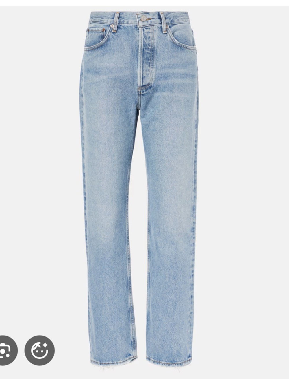 Agolde 90's pinch waist High-Rise Jeans in Light Blue Wash